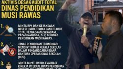 DUGAAN PELANGGARAN HUKUM DI DINAS PENDIDIKAN MUSIRAWAS, AKTIVIS DESAK BPK DAN KEJAKSAAN AUDIT TOTAL